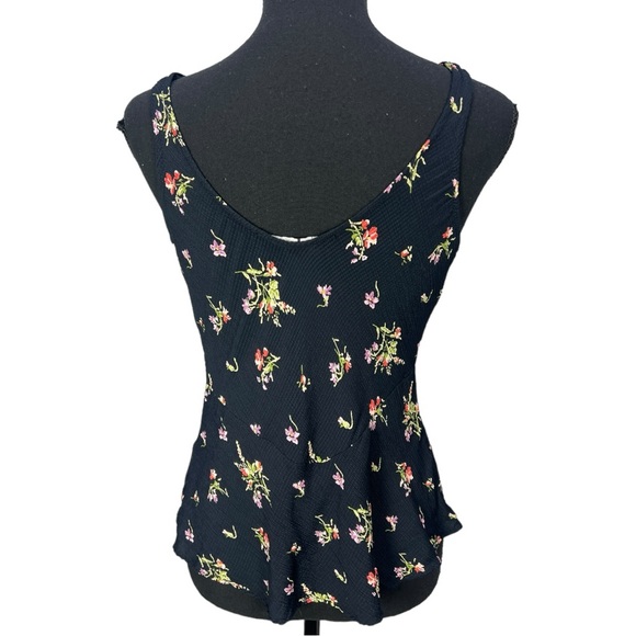 Vintage 90's Betsey Johnson Floral 1/2 button Down Tank Size 10 - Picture 5 of 10